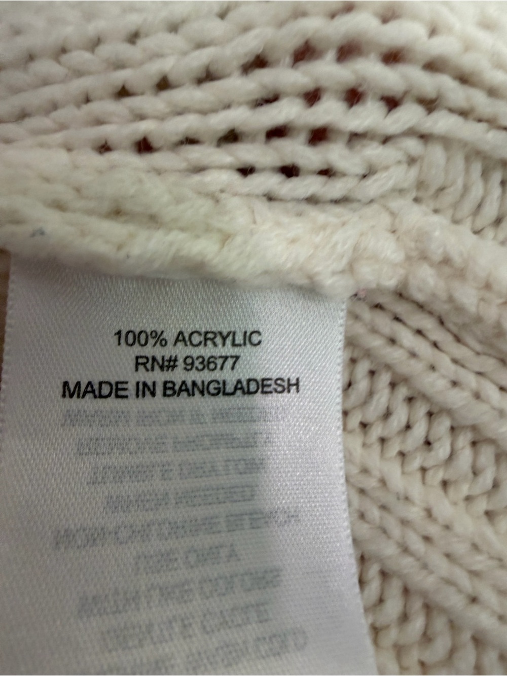 St. John's Bay Cream Cable-Knit Shawl Collar Cardigan size XL - Picture 5 of 9